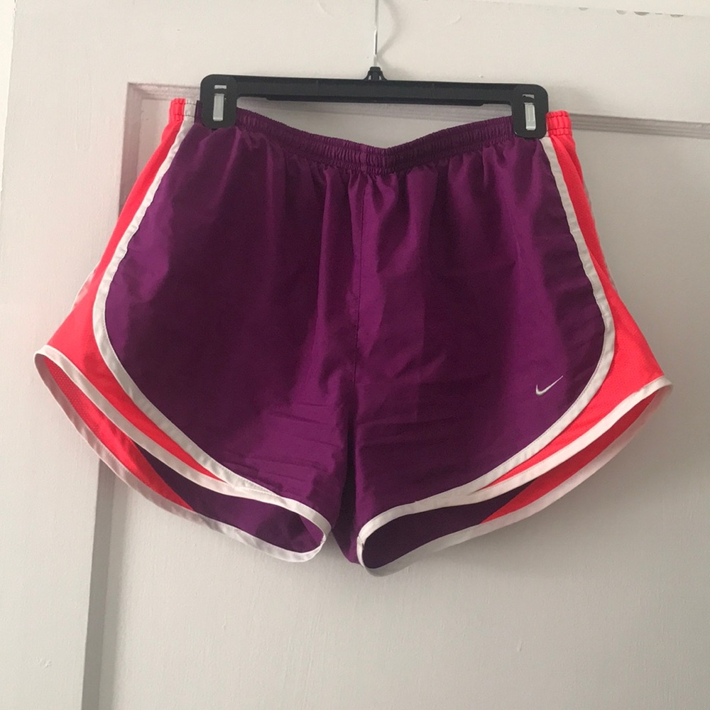 Purple and peach Nike Running Shorts Size L